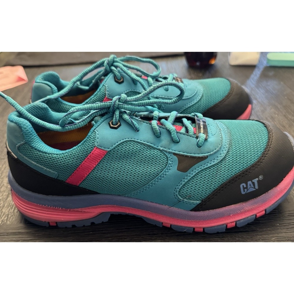 CATIPILLAR CAT Women's Work Tennis Shoe Multicolored Composite Toe Size 7.5
